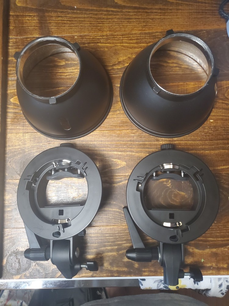 Bowens S-Type Mount Bracket Compatible with Speedlites Flash & Deflectors 2 Pack
