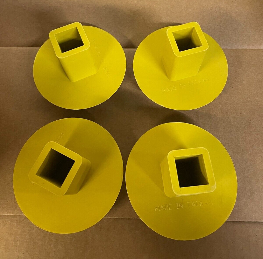 Markwort 4 Pack Molded Rubber Base Plugs (Yellow)