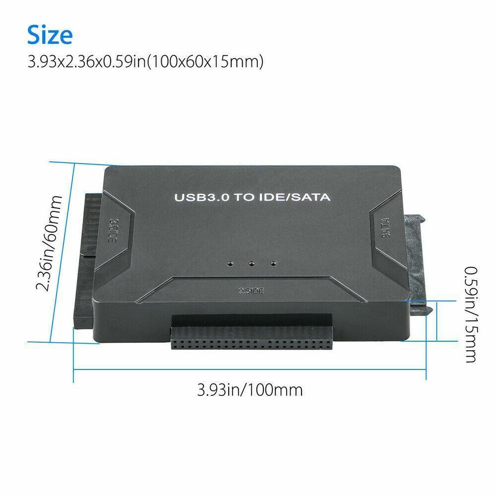 USB 3.0 to IDE & SATA Converter External Hard Drive Adapter Kit 2.5"/3.5" Cable