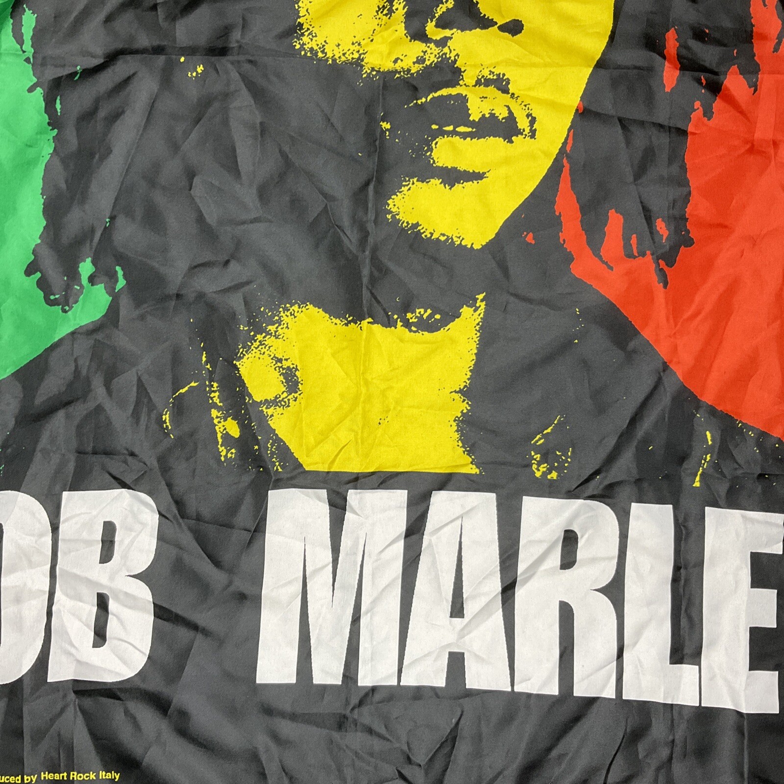 Vintage Bob Marley One Love Reggae Rasta Banner Wall Hanging Decor Y2K Year 2000