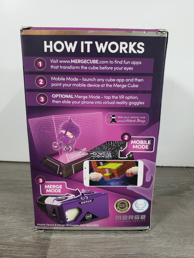 NEW Merge Cube AR/VR Holographic Object Hold In Hands ARC-01 Android / Apple