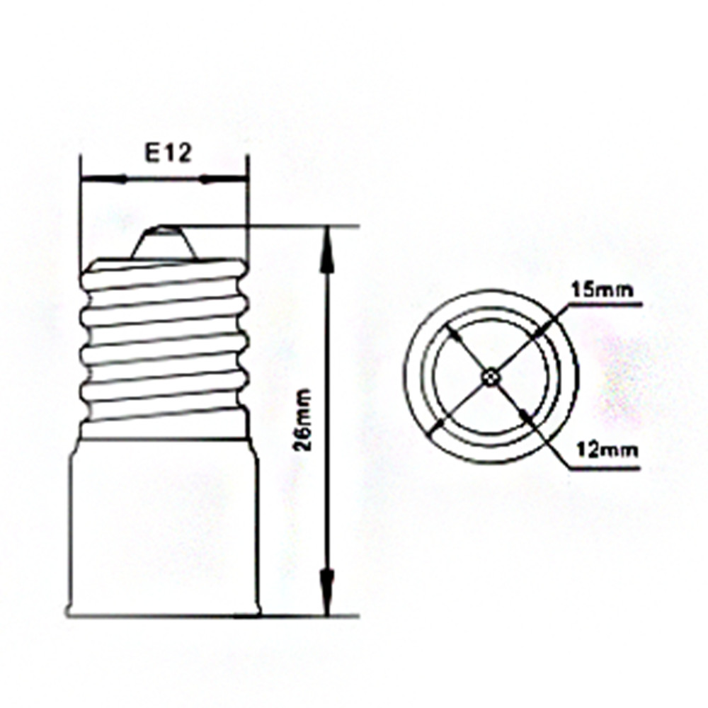 10pcs New E12 To E12 Candelabra LED Bulb Adapter Converter Lamp Base Socket CFL
