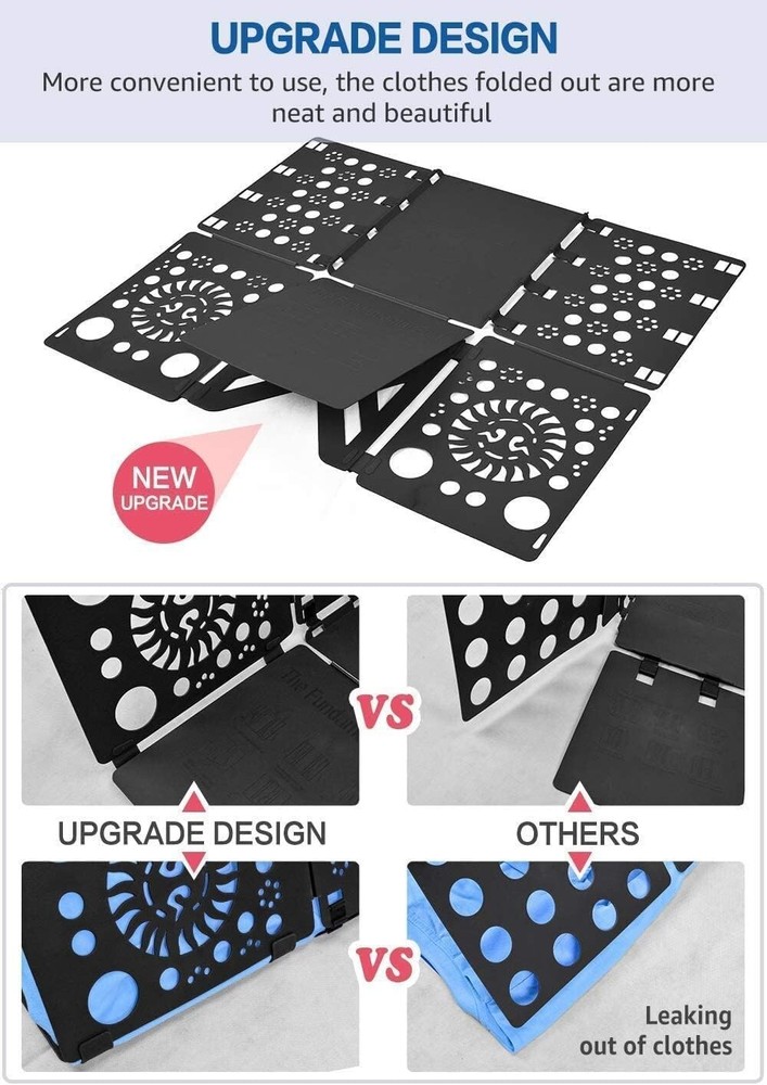 Shirt Folding Board Plastic Laundry Folder for T-Shirts Clothes Storage