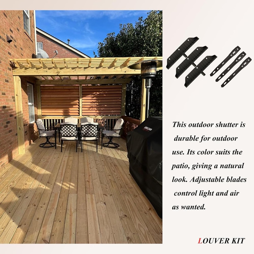 Louver Bracket Kit, Deck Sunblind System, Shutters Hardware System for Windows G