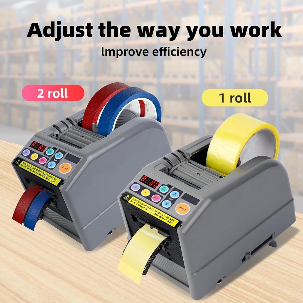Efficient 39.9-Inch Automatic Tape Dispenser with Safety and Memory Features
