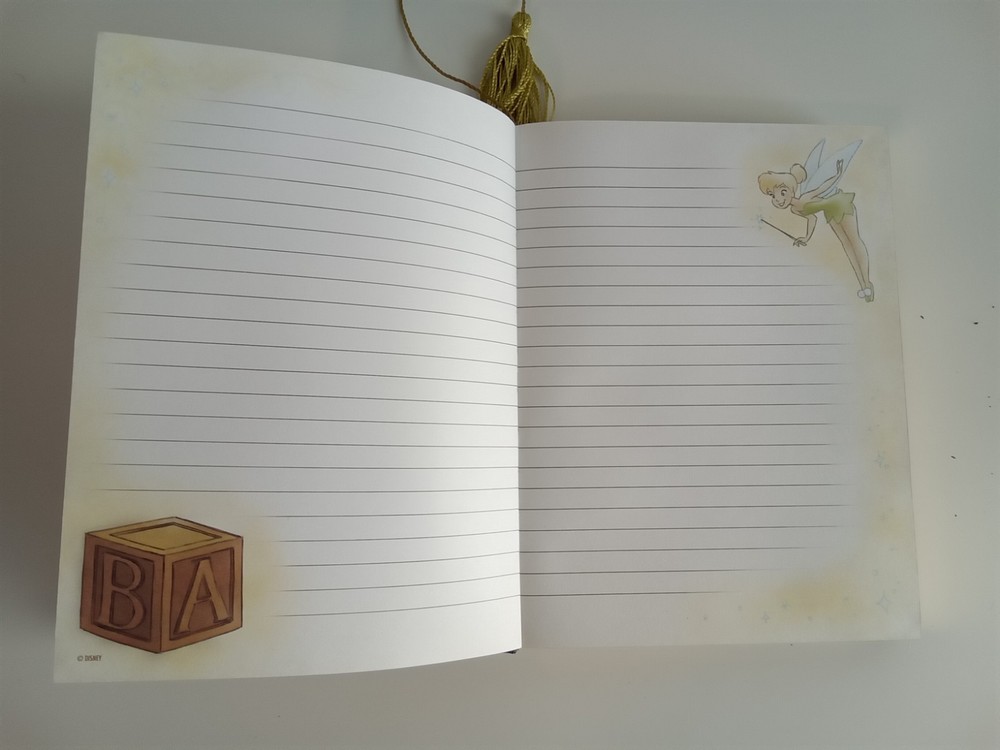 Hard Cover Tinkerbell Gold Edged Lined Journal Diary Notes