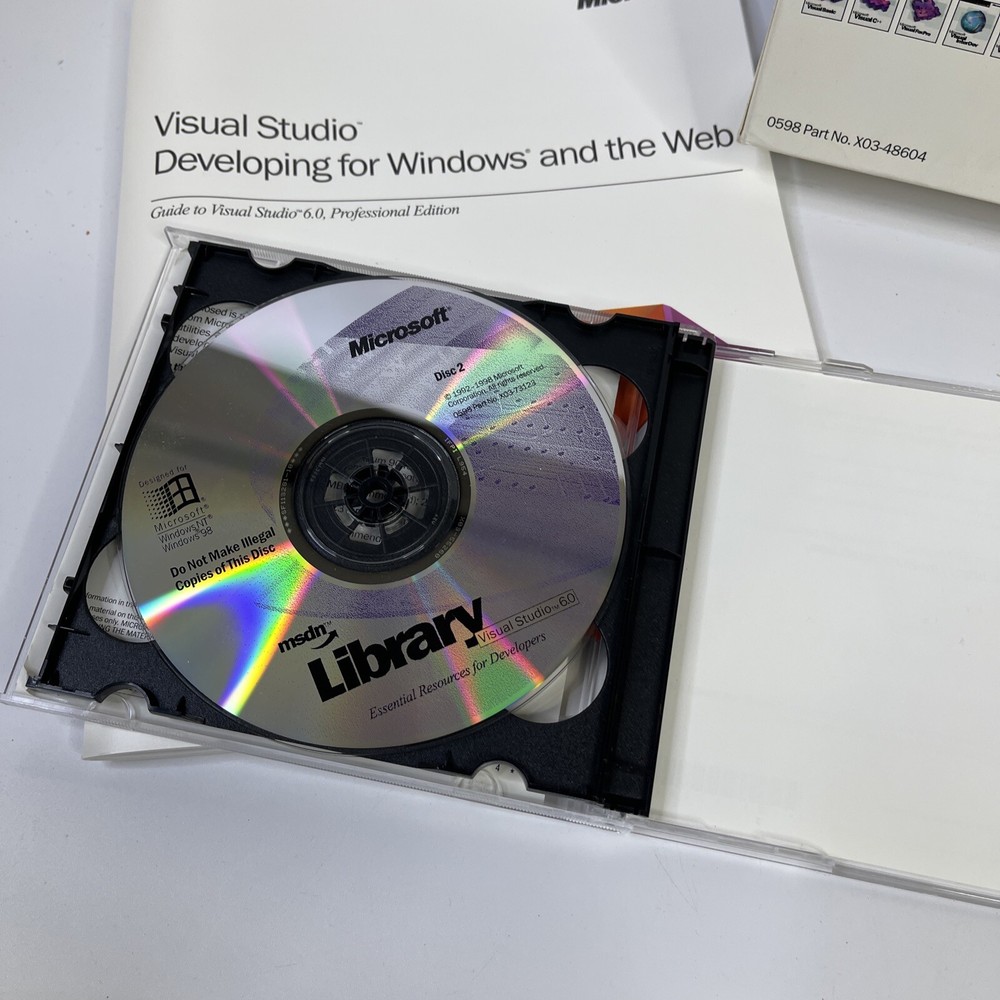 Microsoft Visual Studio 6.0 Professional Edition Upgrade W/key