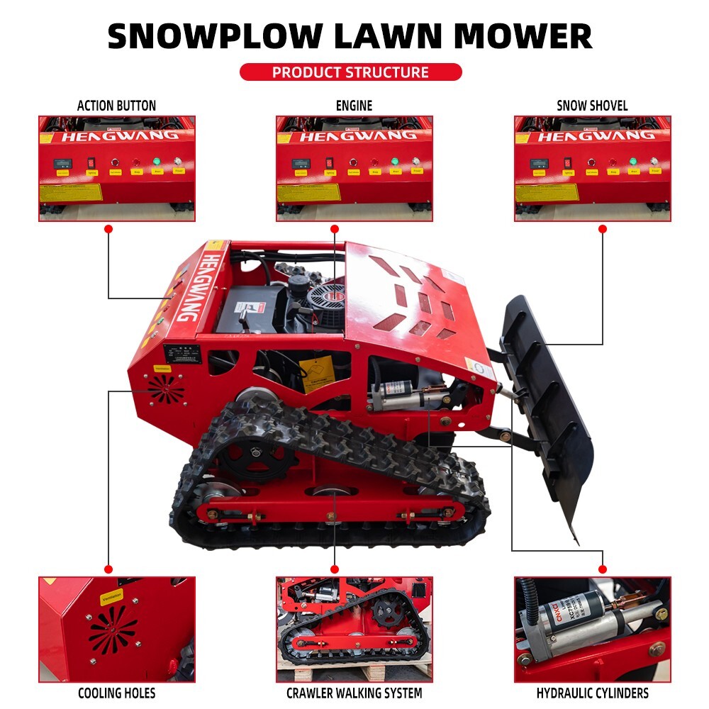 Robot snow blower lawn mower sale remote control lawn mower, crawler snow shovel