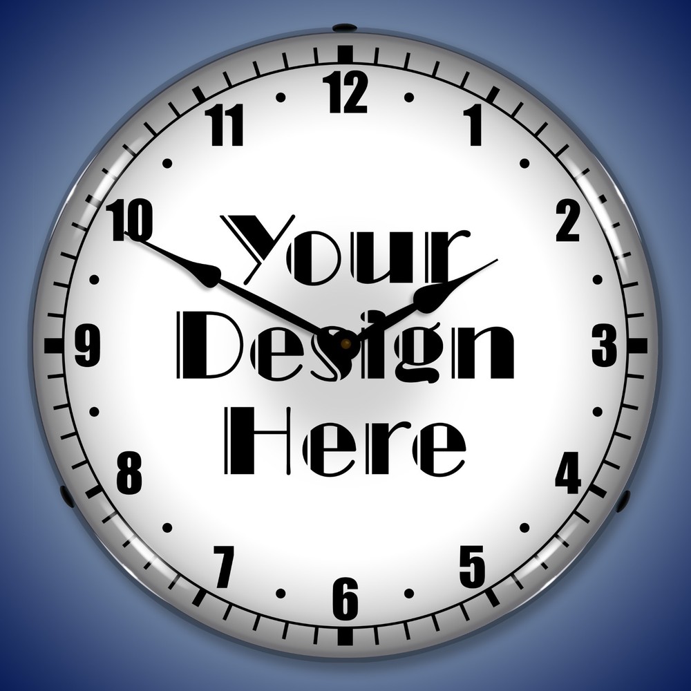 Custom Clock Lighted, Backlit, LED, Wall Clock, Free Shipping