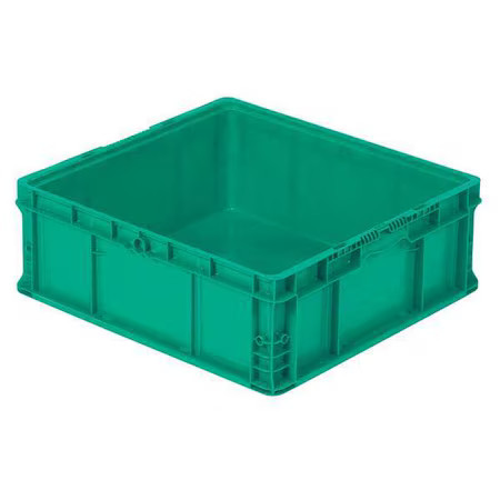 Orbis Nso2422-9 Green Solid & Stackable Straight Wall Storage Container, 15.7