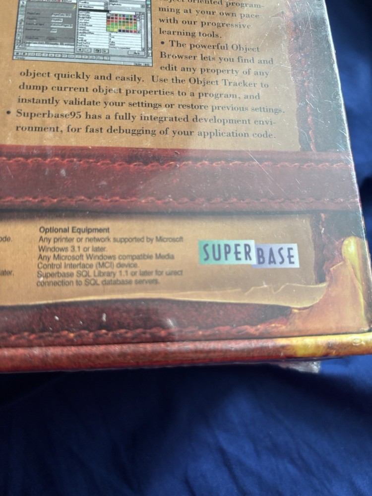 Vintage Superbase 95 Superbase95 Windows PC Database Software Data Base SEALED