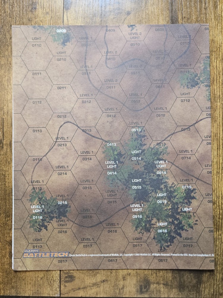 Classic Battletech 2003 Map Set Compilation #1 - 22 Total Maps (Missing Two) VG