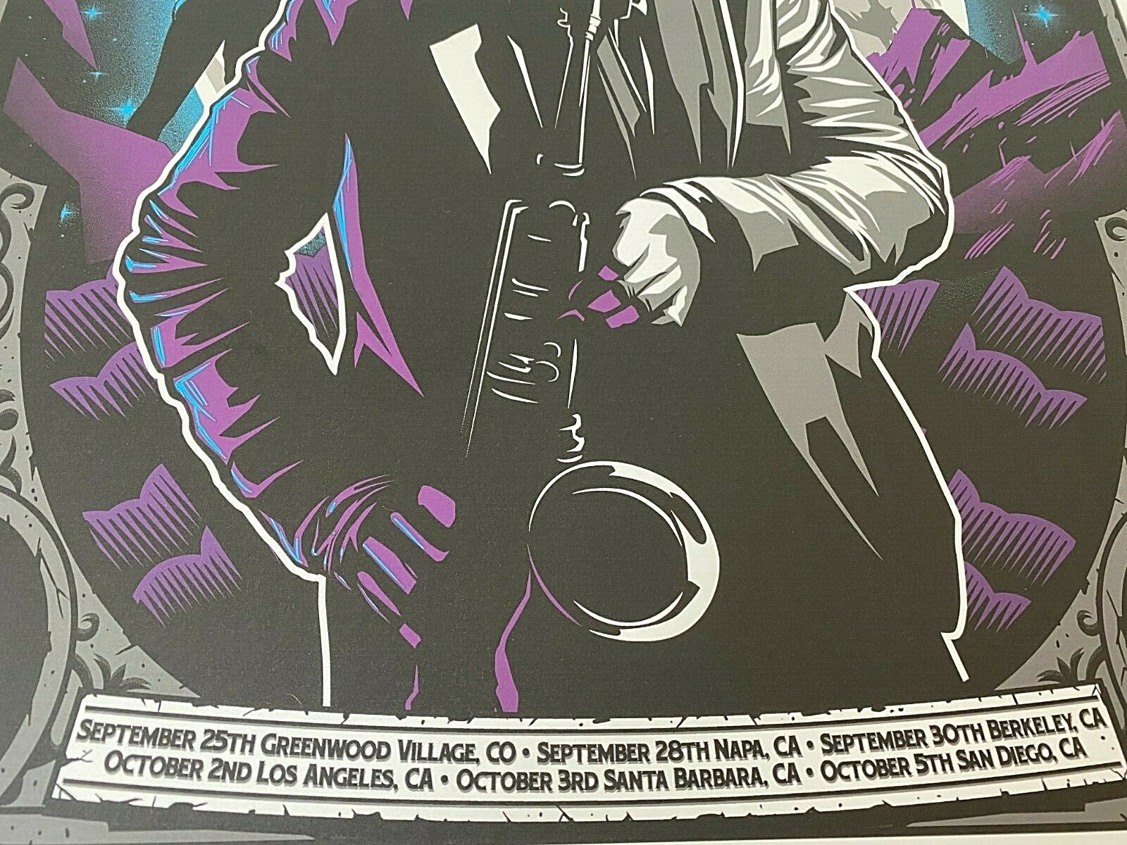 VAN MORRISON Fall Tour 2021 AP Poster S/N #/50 Los Angeles Berkeley Denver