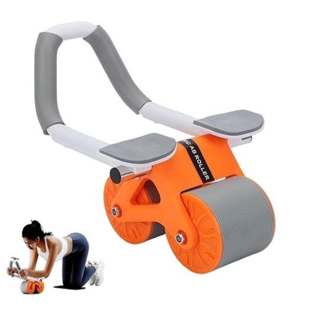 Adjustable Ab Roller with Knee Pad & LED Counter – Core Exercise Trainer