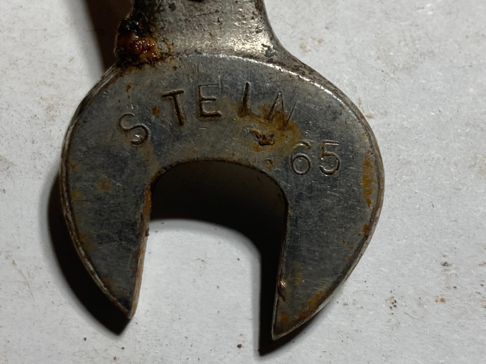 Vintage Stein Tools 65 Combination Open End Wrench Hand Tool 1/2" & 9/16"