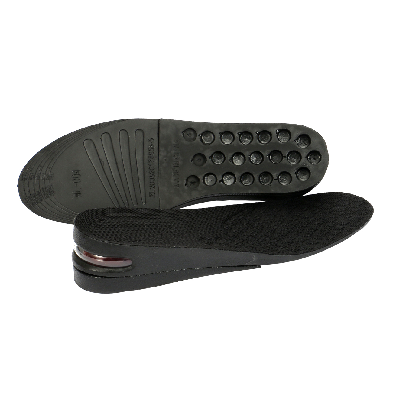 Black Height Increasing lifts, Height Insoles with PU, Look Taller Items,IN2F