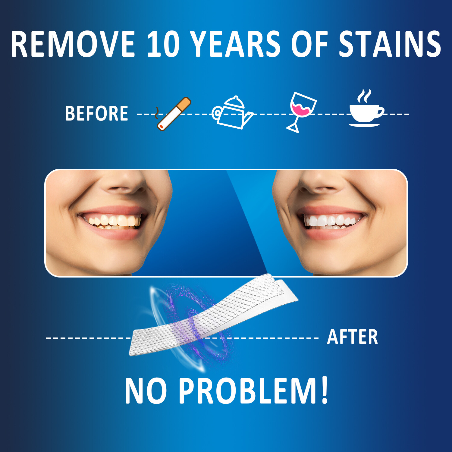 MySmile 28pc 6%HP Teeth Whitening Strips Non Sensitive Tooth Whitener Kit