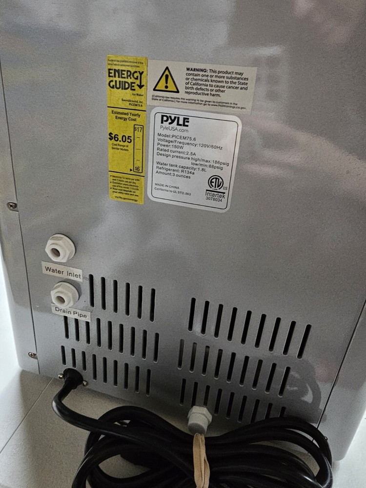 NutriChef Countertop Ice Cube Maker Machine & Dispenser - Kitchen PYLE PICEM-75