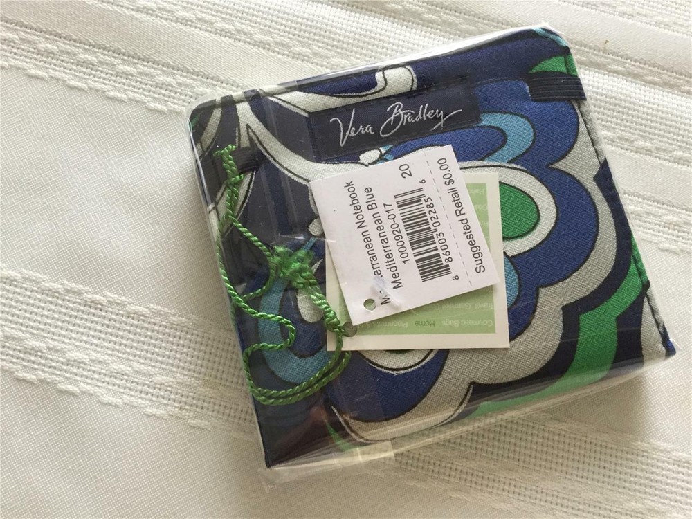 Vera Bradley Mediterranean Mini Small Mediterranean Blue Notebook NWT