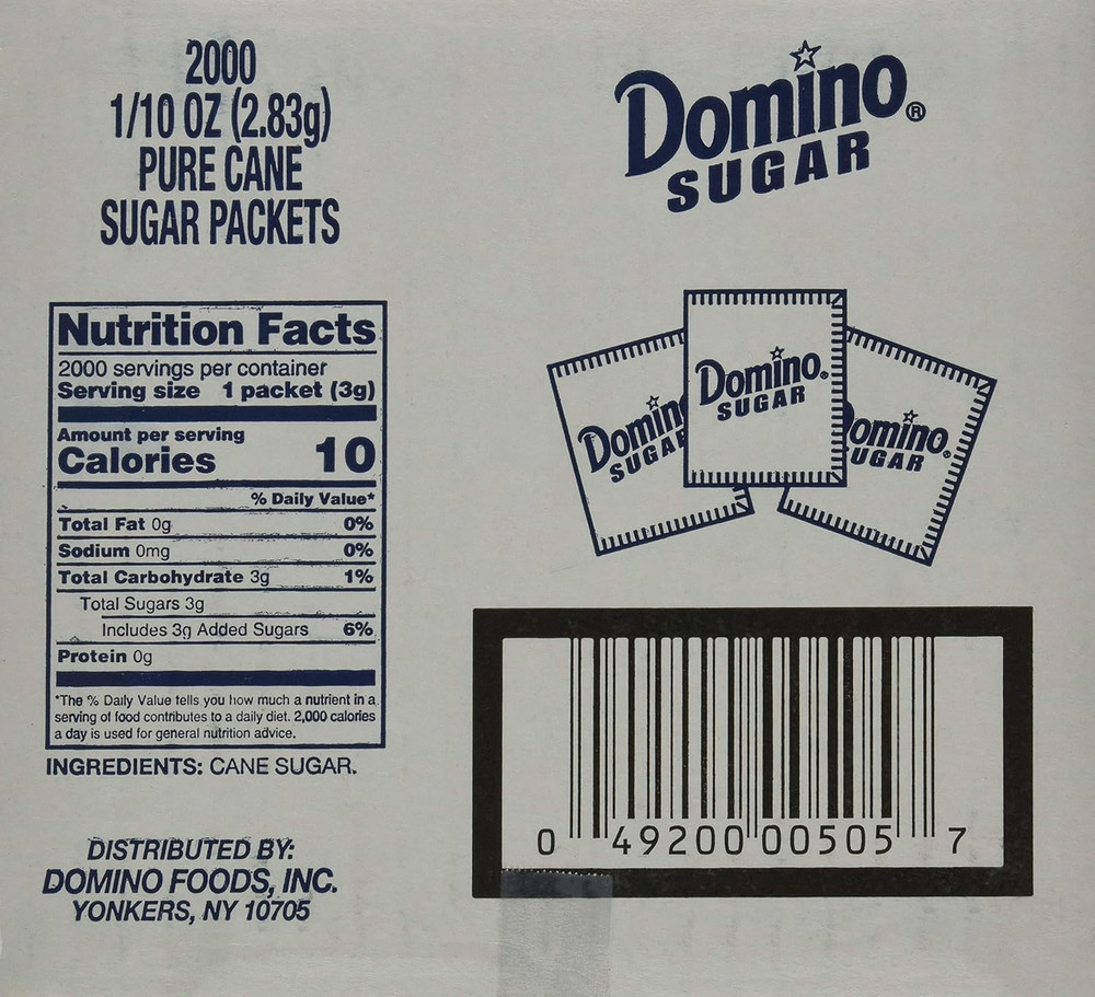 Sugar Packets, 0.1 Ounce (Pack of 2000)