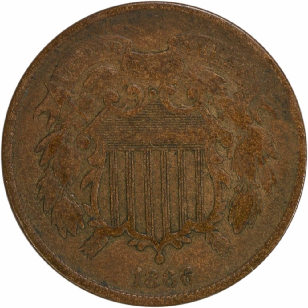 1866 Two Cent Piece VF Uncertified #239