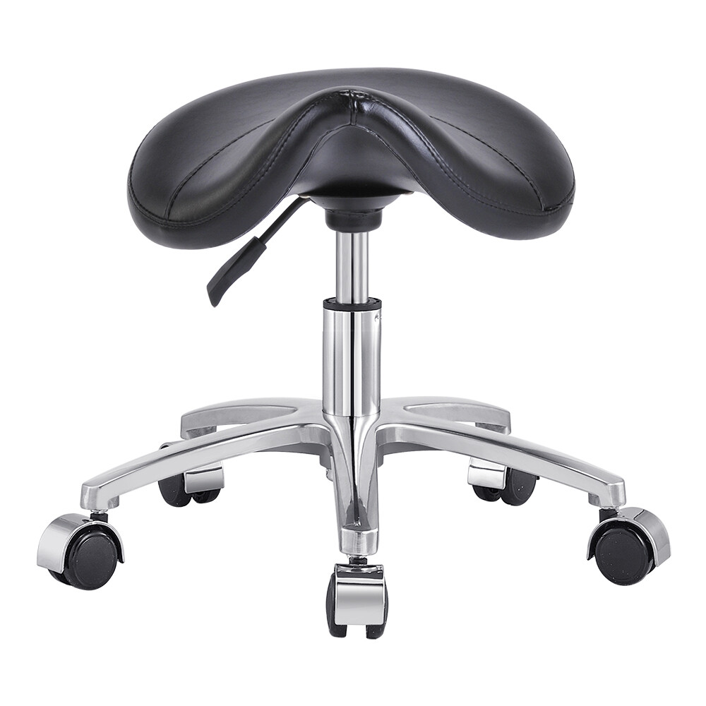 Pedicure Stool Low Sitting All Purpose Roller Technician Stool NERO