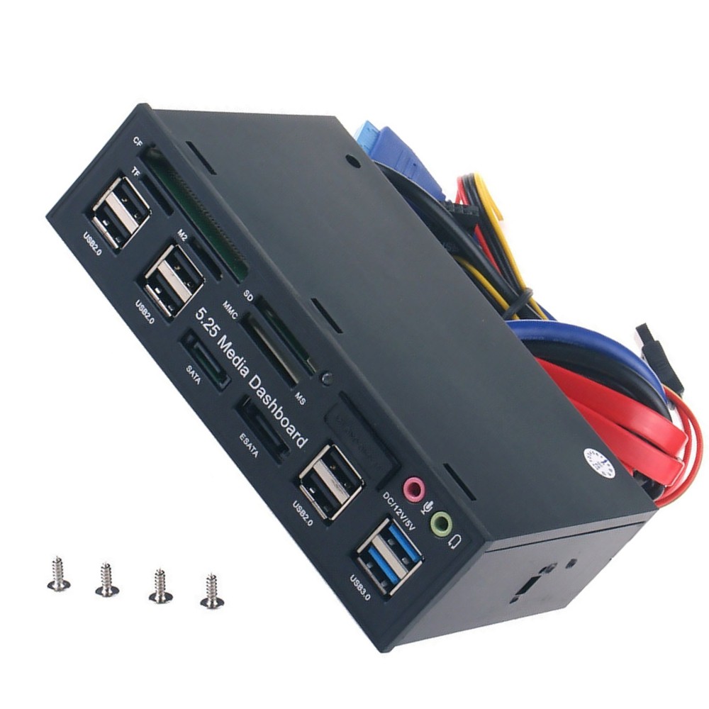 5.25" Computer Multifunctional Dashboard Media Front Panel Speed USB Card Reader