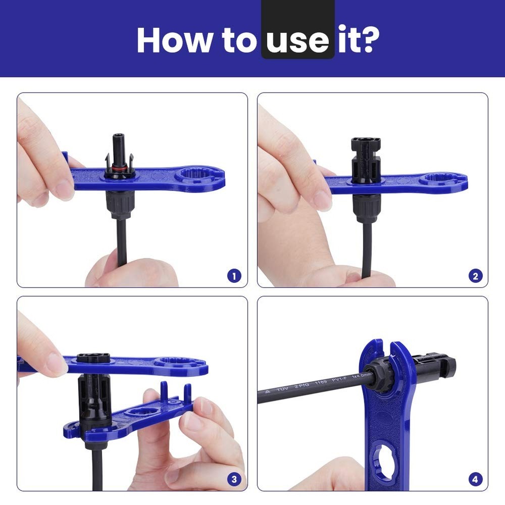 BougeRV 1 Pair Solar Connector Tool Assembly Spanners Wrenches, Solar Panel C...