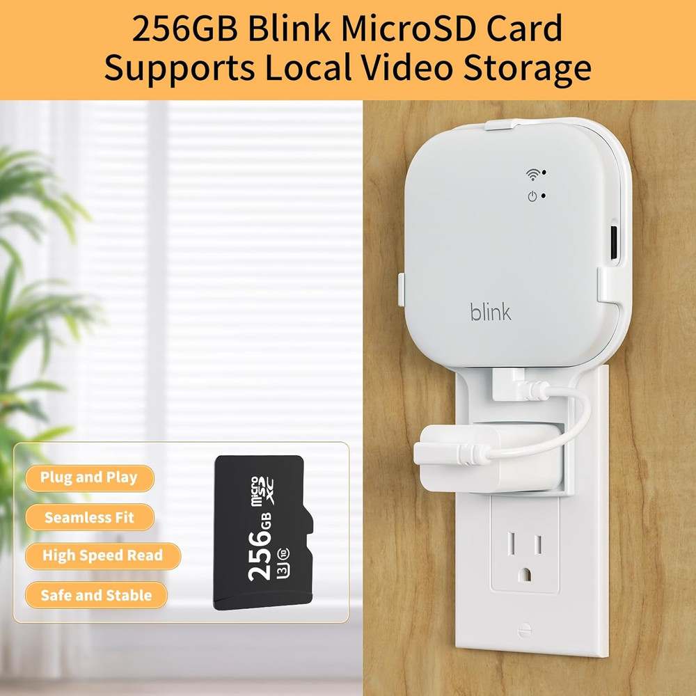 Blink 256GB Microsd Card for Blink Sync Module XR, Easy Move Mount Bracket for A
