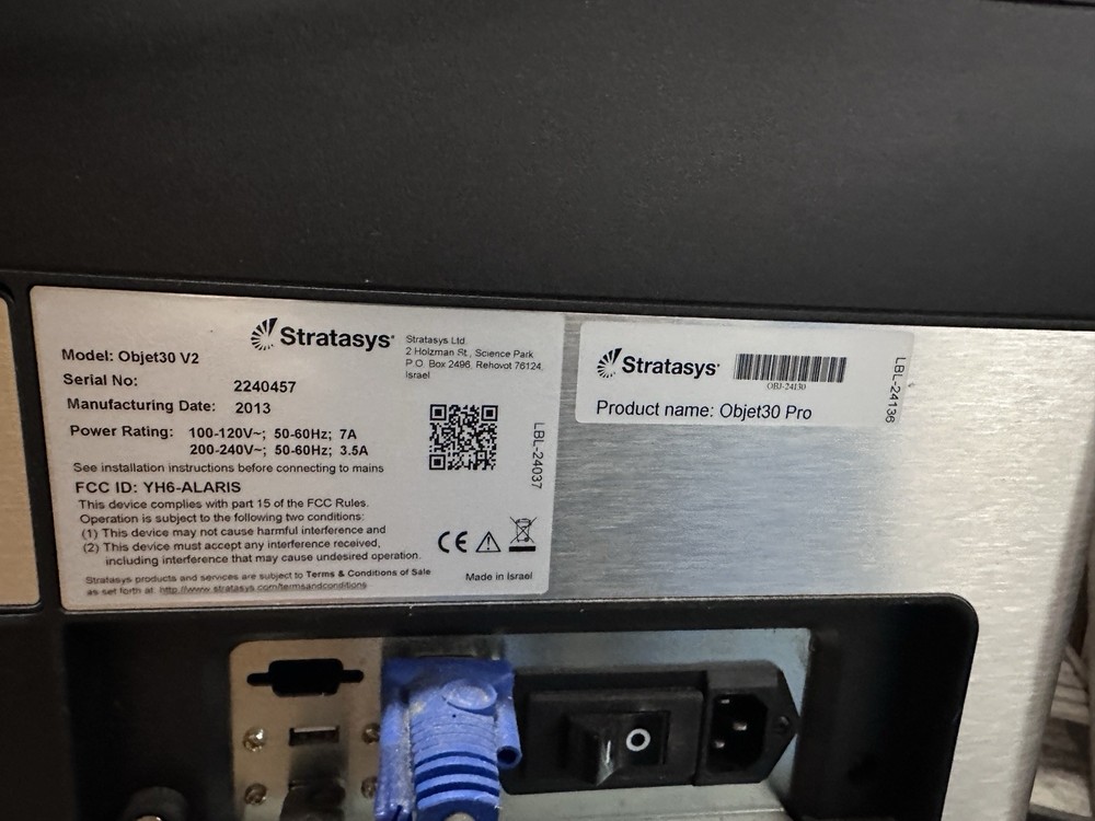 Stratasys Objet 30 pro 3D Printer with Stand-AS IS- Needs work. Local Pickup