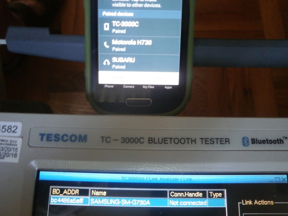 Tescom TC-3000C Bluetooth Analyzer Generator opt 30 Protocol LMP HCI SDP L2CAP