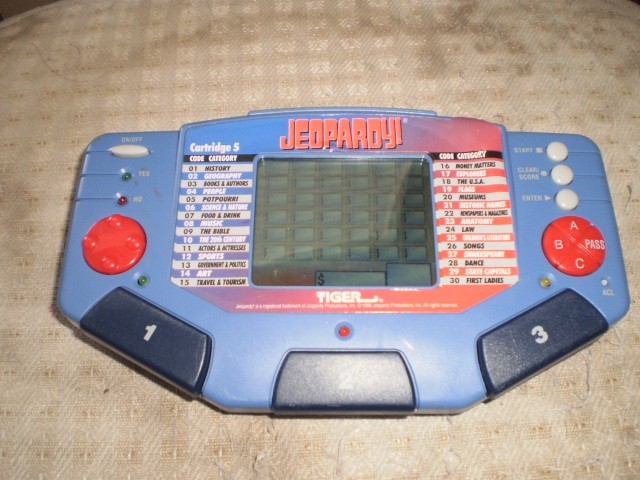 Jeopardy 1995 Tiger Electronics Handheld game