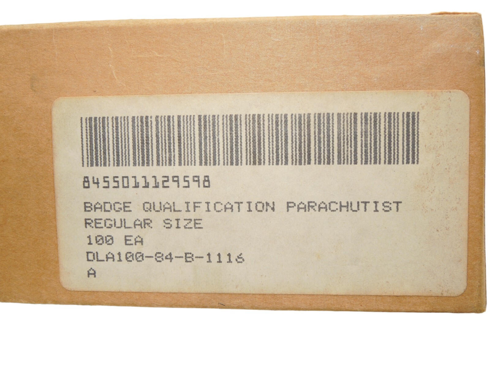 ONE (1) Modern US Army Parachutist Airborne Wings Pin in Package 1986