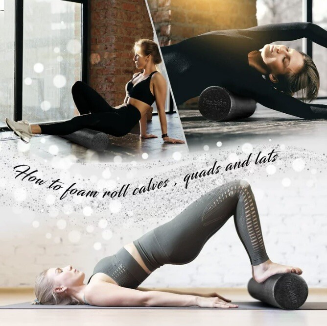 Yes4All Epp Exercise Foam Roller – 18 in. Extra Firm High Density Foam Roller