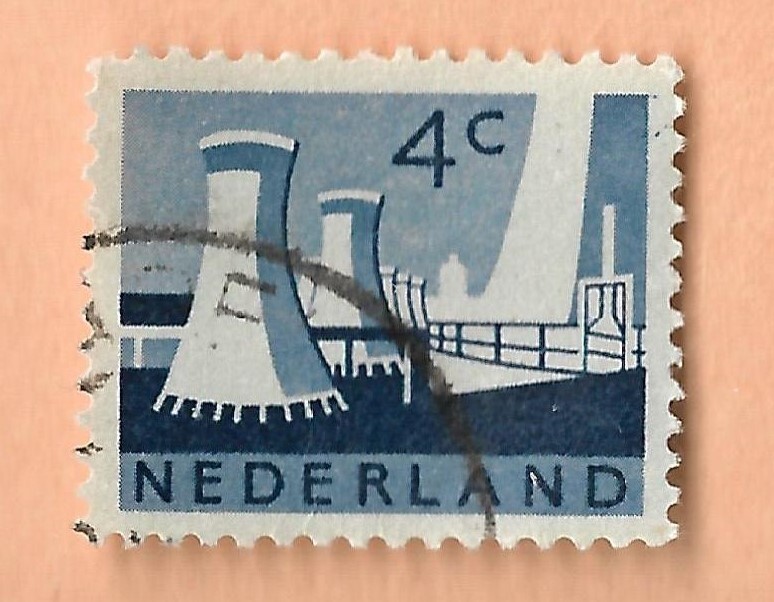 NETHERLANDS USED 4 CENT POSTAGE STAMP USED