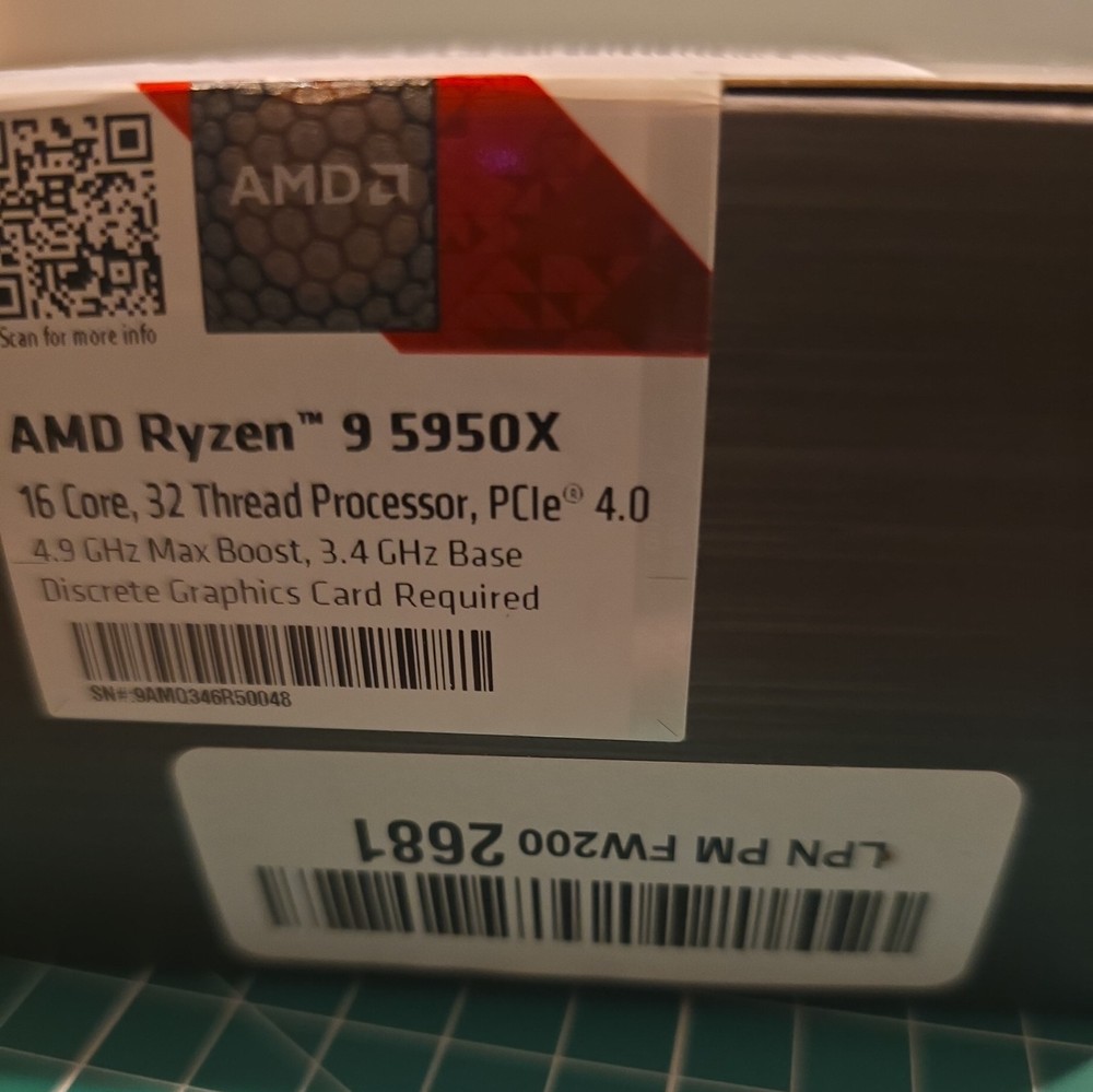 AMD Ryzen 9 5950X Desktop Processor 3.4GHz, 16-Core, 32-Thread, Socket AM4 *NEW*