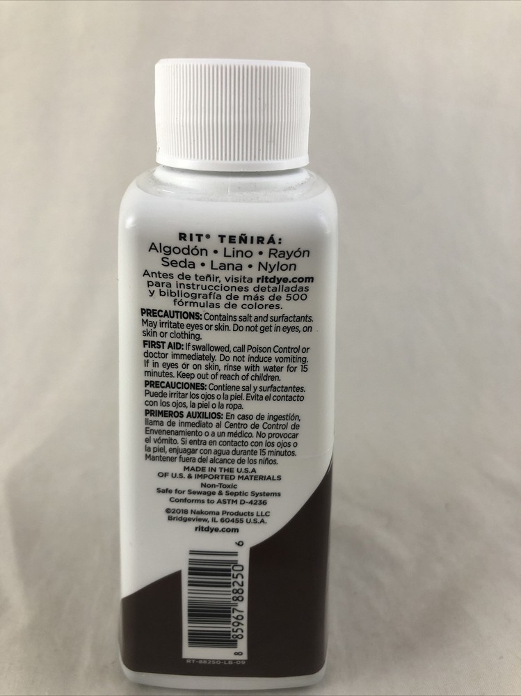 Rit All-Purpose Liquid Dye Dark Brown 8 Oz