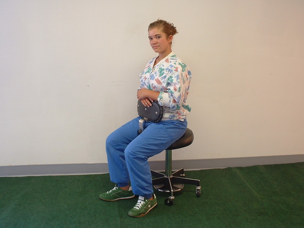 Foot Adjustable Medical Stool with Back