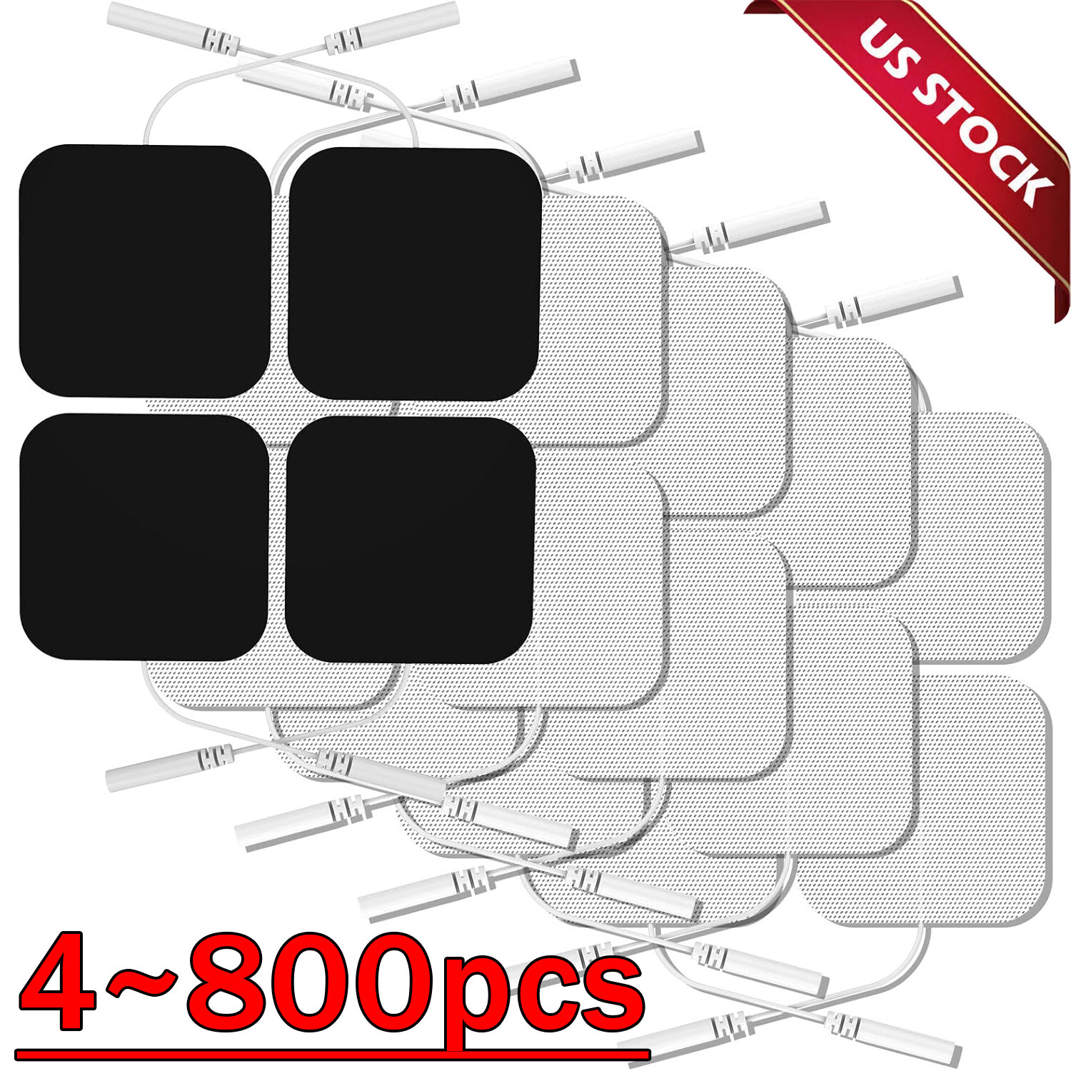 40 TENS Electrode Pads EMS Replacement Unit 7000 3000 2x2 Muscle Stimulator BULK