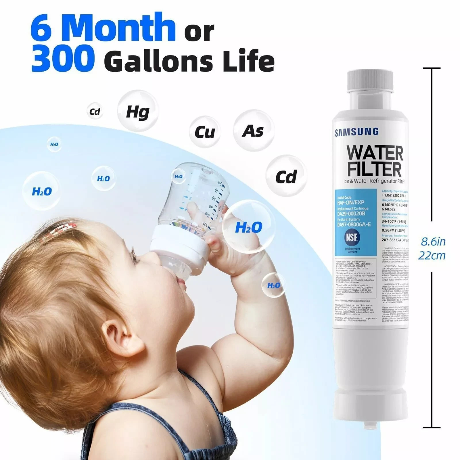 1 PACK Sealed Genuine Samsung DA29-00020B HAF-CIN/EXP Refrigerator Water Filter