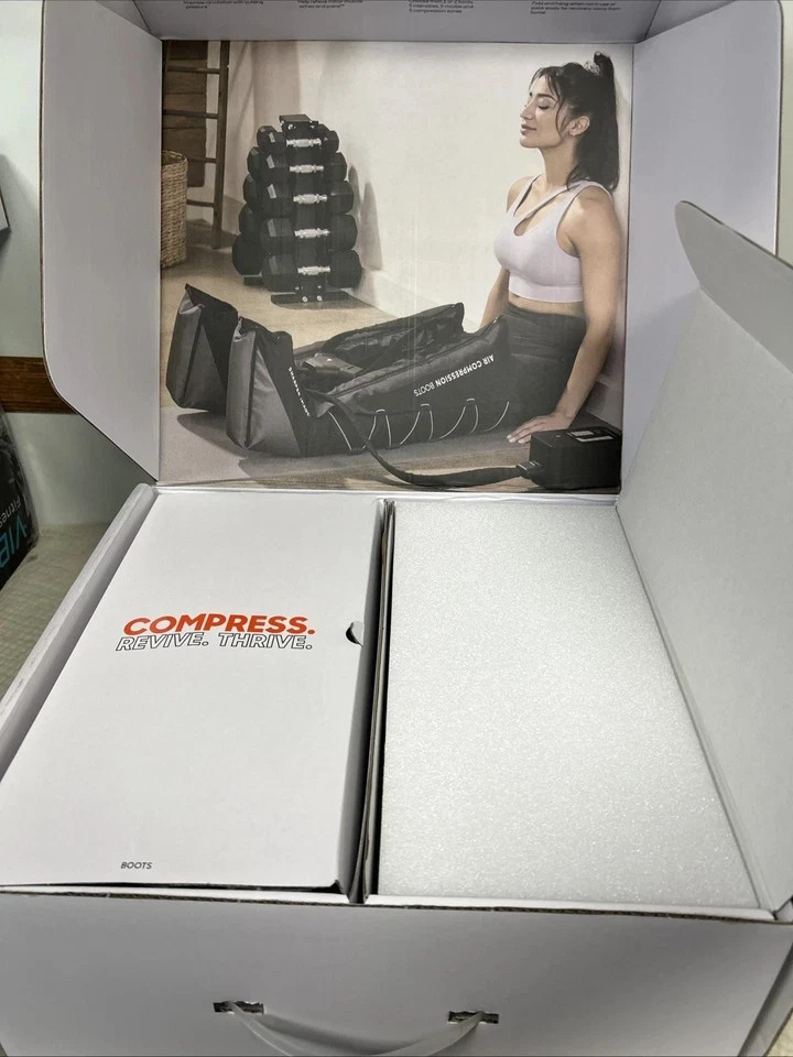 Sharper Image Air Compression Boots Flex Leg Recovery System Large/X-Large Blue