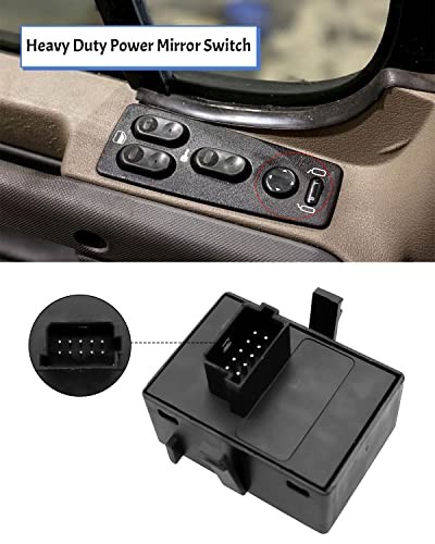Heavy Duty Power Mirror Switch Front Driver Side 10Pin Fit for Freightliner