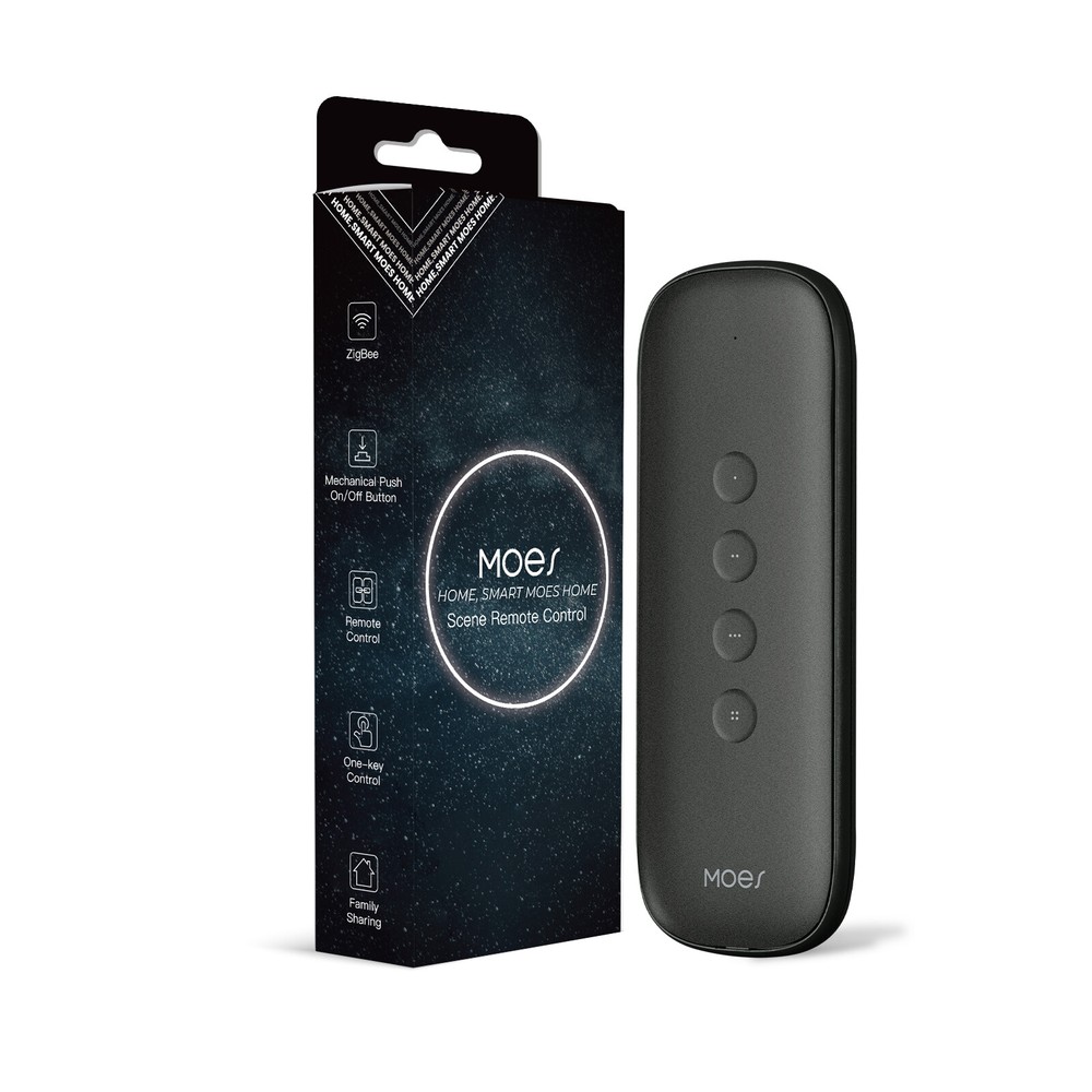 MOES ZigBee Smart Wireless 12-Scene Switch 4-Button Portable Remote Control APP