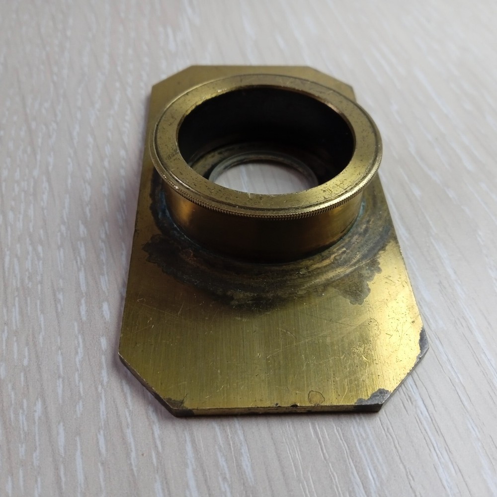 ANTIQUE BRASS COMPRESSORIUM SLIDE STAGE UK MICROSCOPE PART #0202