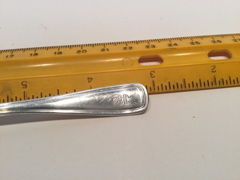 international silver company baby spoon with marking Hat CC