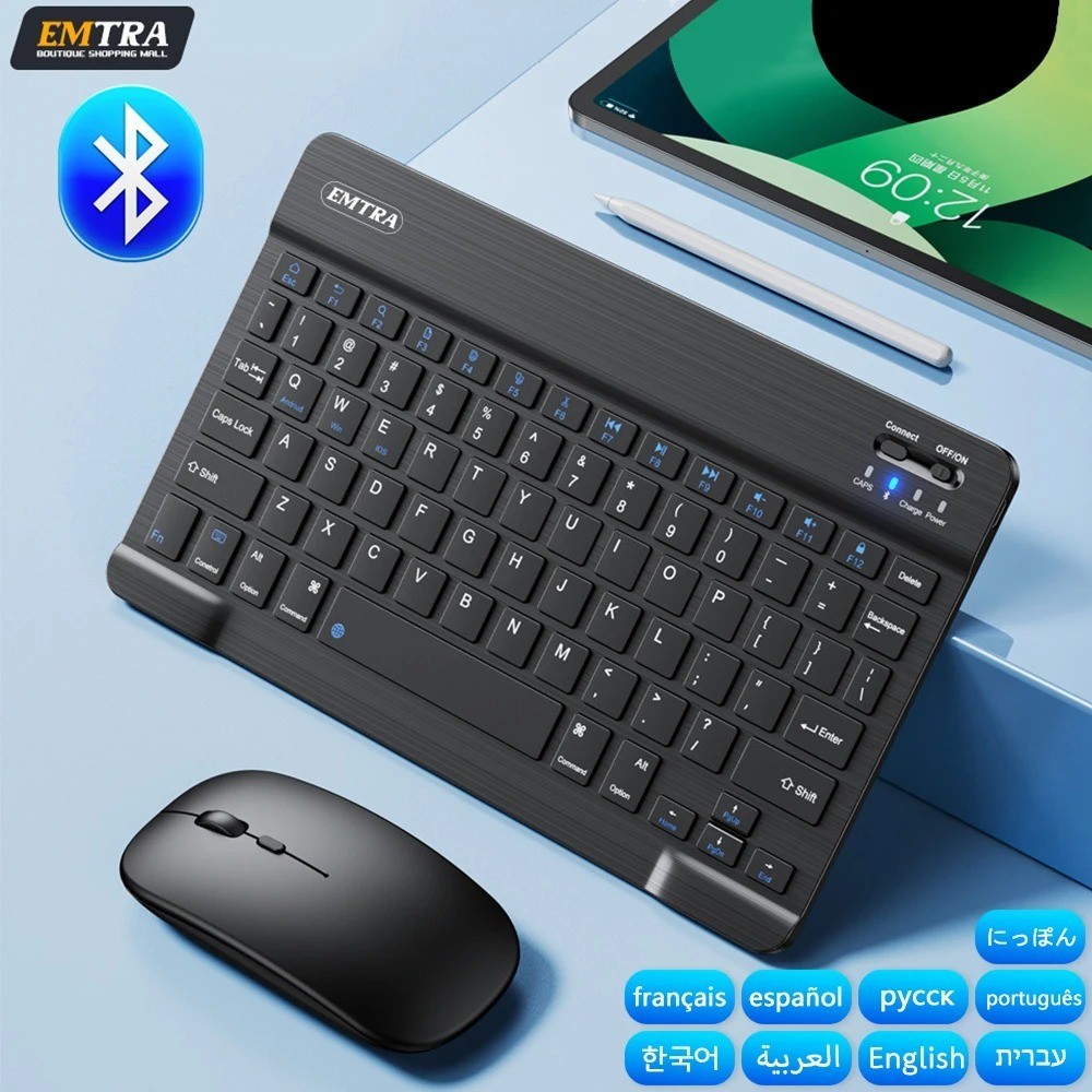 Bluetooth Wireless Keyboard and Mouse Combo for iPad, Android, Windows Tablets