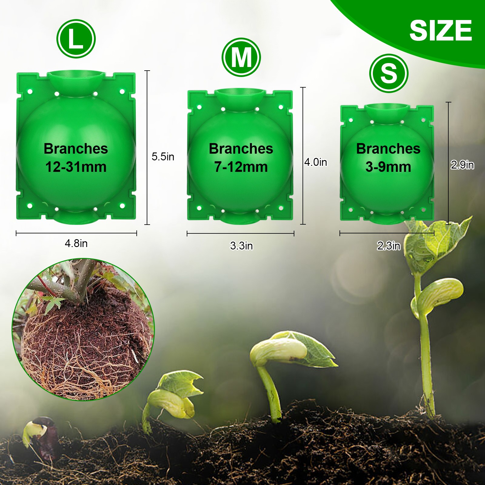 Tree Root Growing Box, Rooting Ball Grafting Tools, Reusable High Pressure New