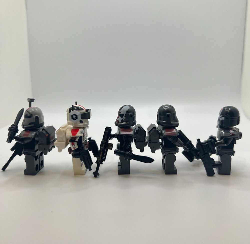 Bad Batch Custom Minifigures Star Wars Clone Force 99 Elite Black Commandos