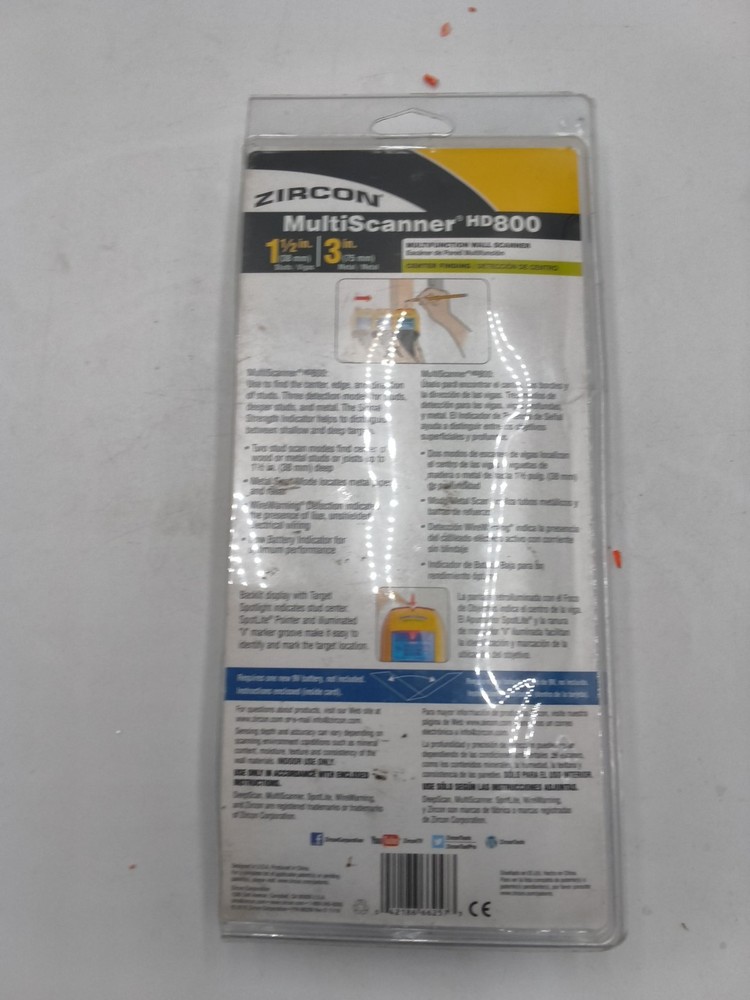 New Zircon MultiScanner HD800 OneStep Multi-Function Wall Scanner