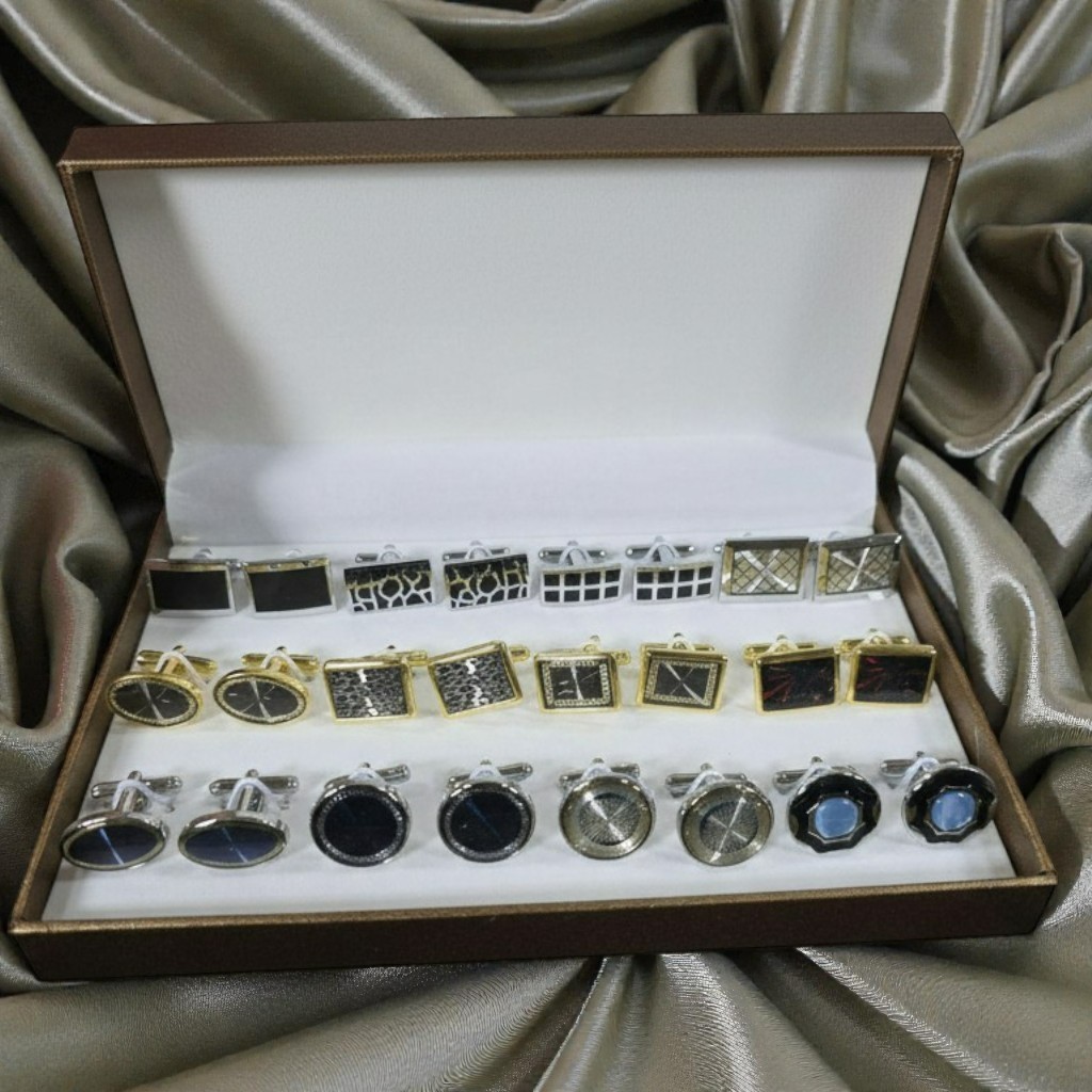 12 Pairs of cufflinks for Men Versatile variants Cufflinks Gifts For Men